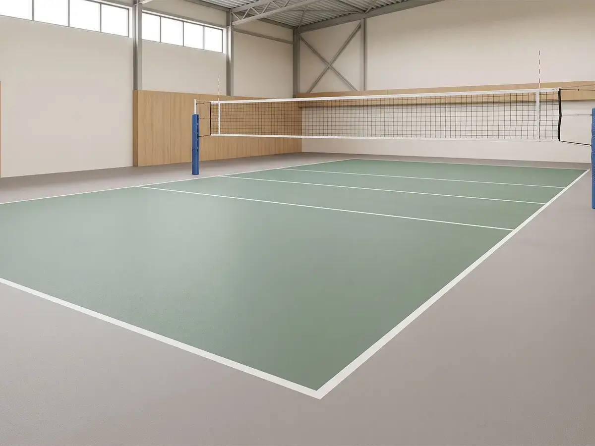 spor zemin kaplaması, kapalı alan voleybol spor salonu
